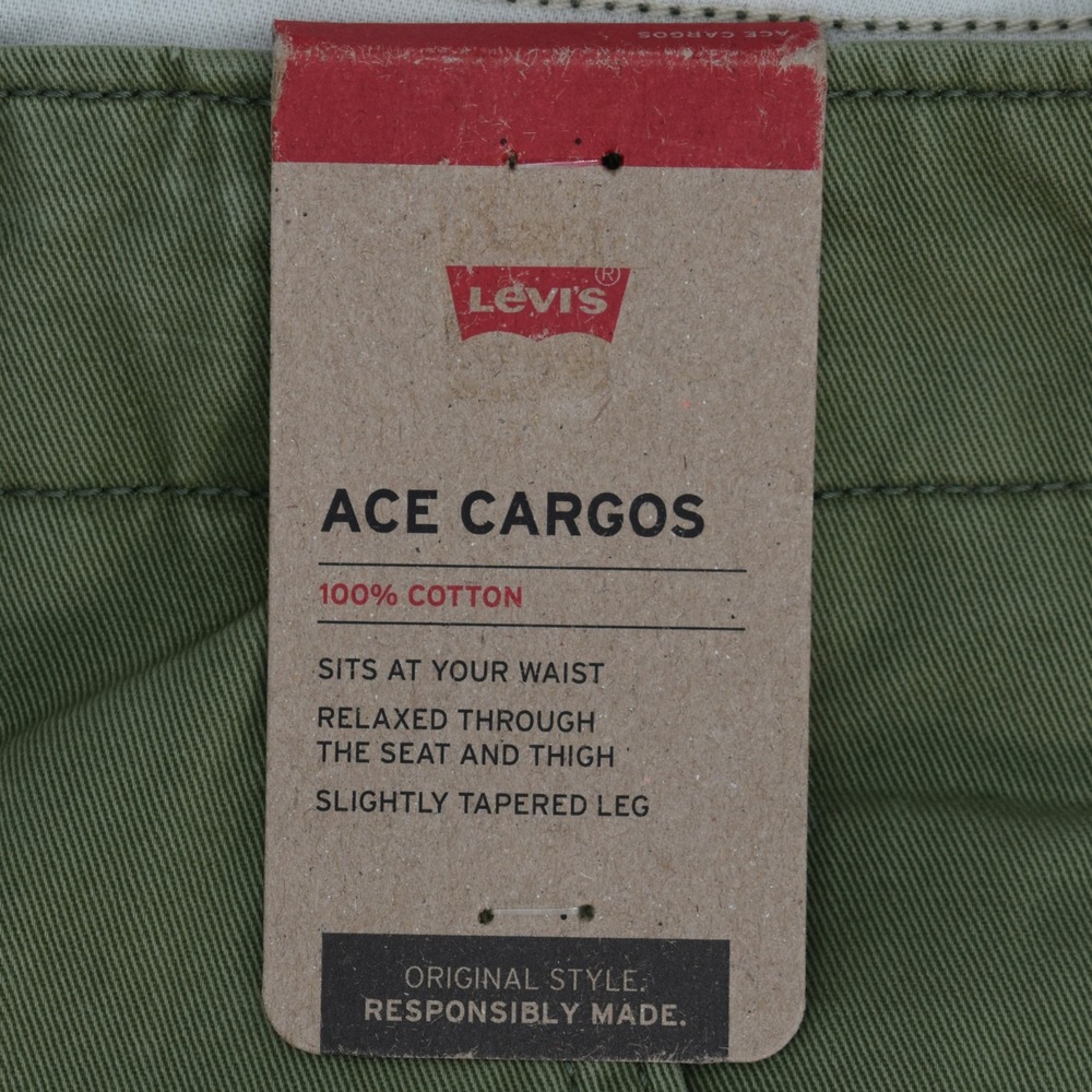 Levis Men's Ace Cargo Pants Size 36x30 Green Utility Pockets Cotton Relaxed NWT - Picture 5 of 9